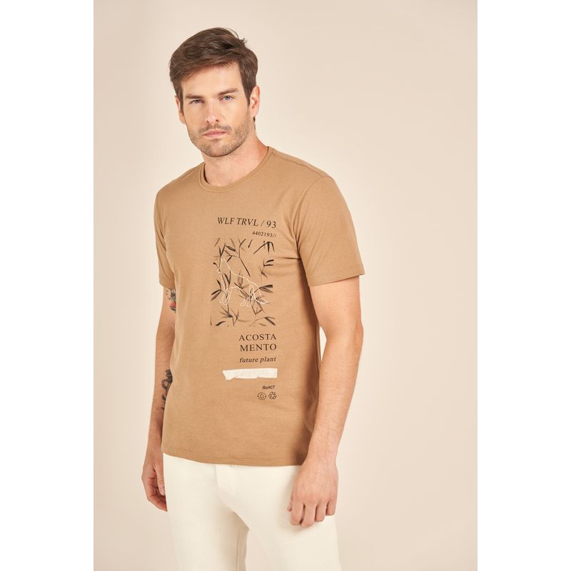 Camiseta-Acostamento-React-Bege-Malha-Ecologica