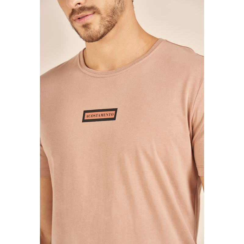 Camiseta-Acostamento-Casual-Rosa-Estampa-Minimalista