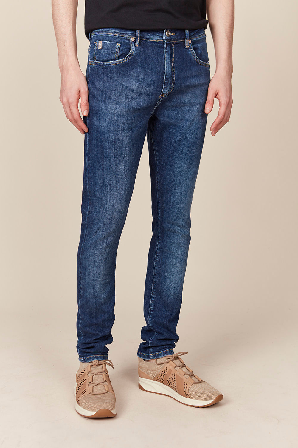 Calça Jeans Masculina Skinny Modern Wash Acostamento