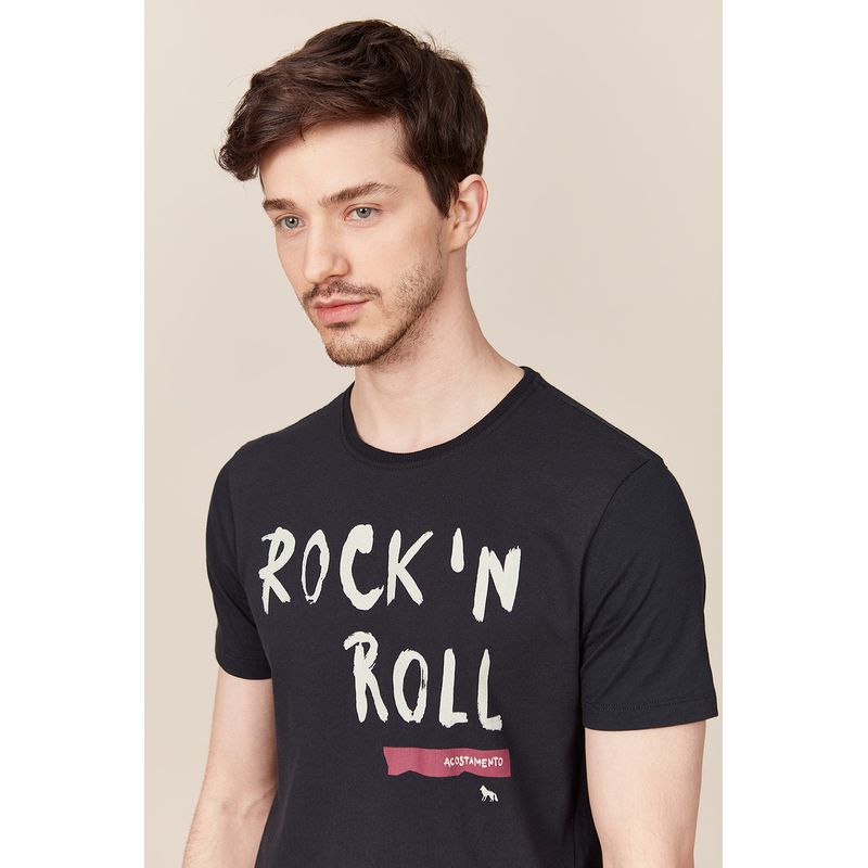 Camiseta Masculina Manga Curta Estampa Rock N Roll Acostamento 90102154--4-