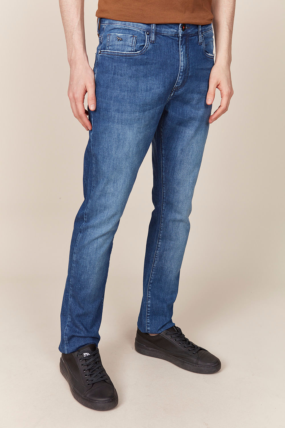 Calça Jeans Masculina Skinny Azul Acostamento
