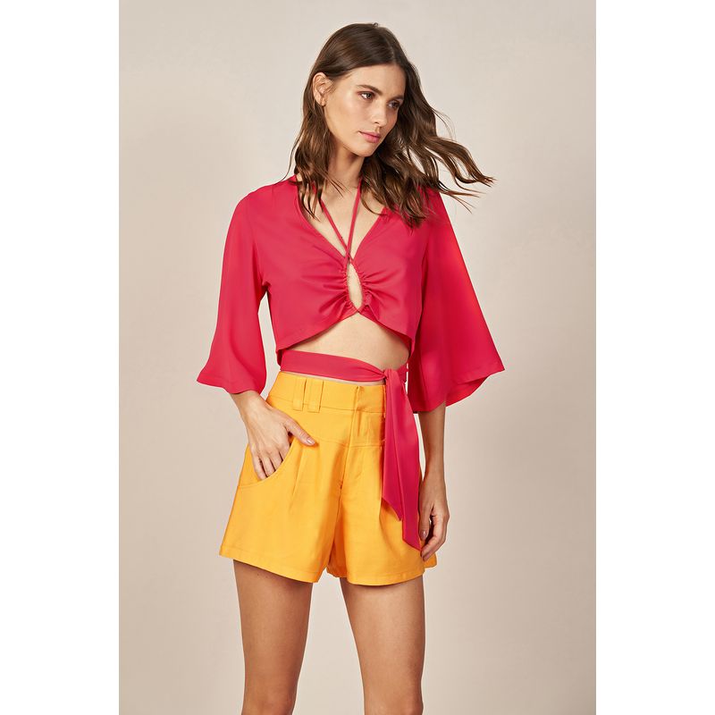 Blusa-com-Decote-Franzido-Feminina-Acostamento