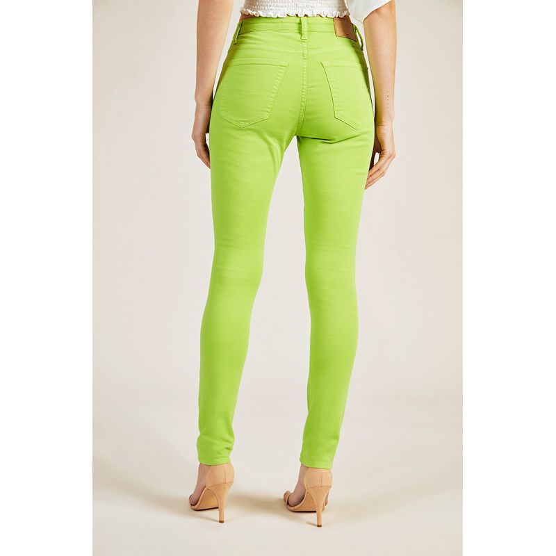 Pokiha-Calça jeans feminina de cintura alta, bolsos laterais