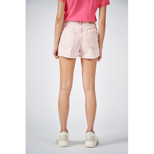 Short Sarja Wash Mom Desfiado Feminino Acostamento - Acostamento