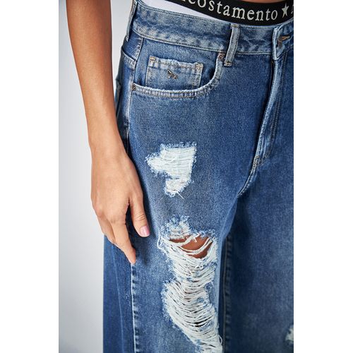 Calça destroyed clearance boyfriend feminina