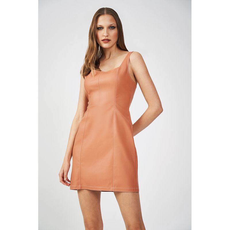 Vestido-Em-PU-Costura-Aparente-Feminino-Acostamento
