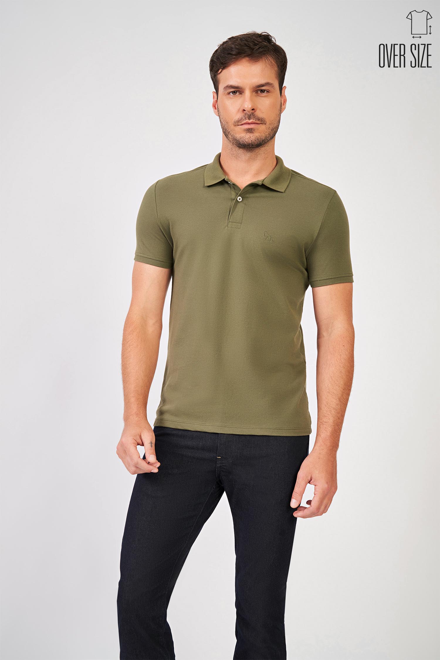 Polo Classic Masculina Oversize Acostamento