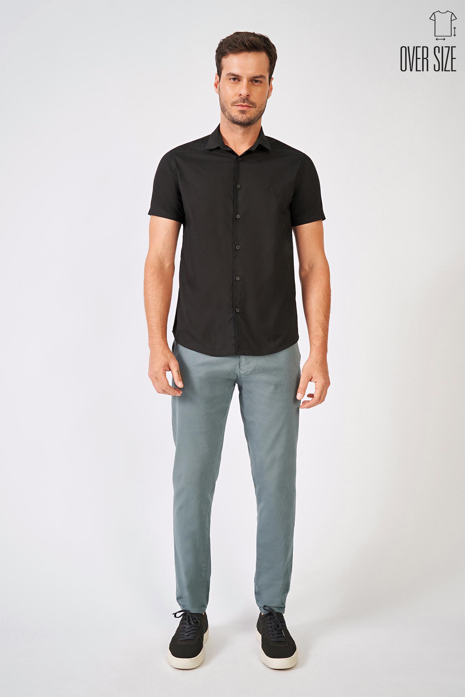 Camisa Casual Masculina Oversize Acostamento