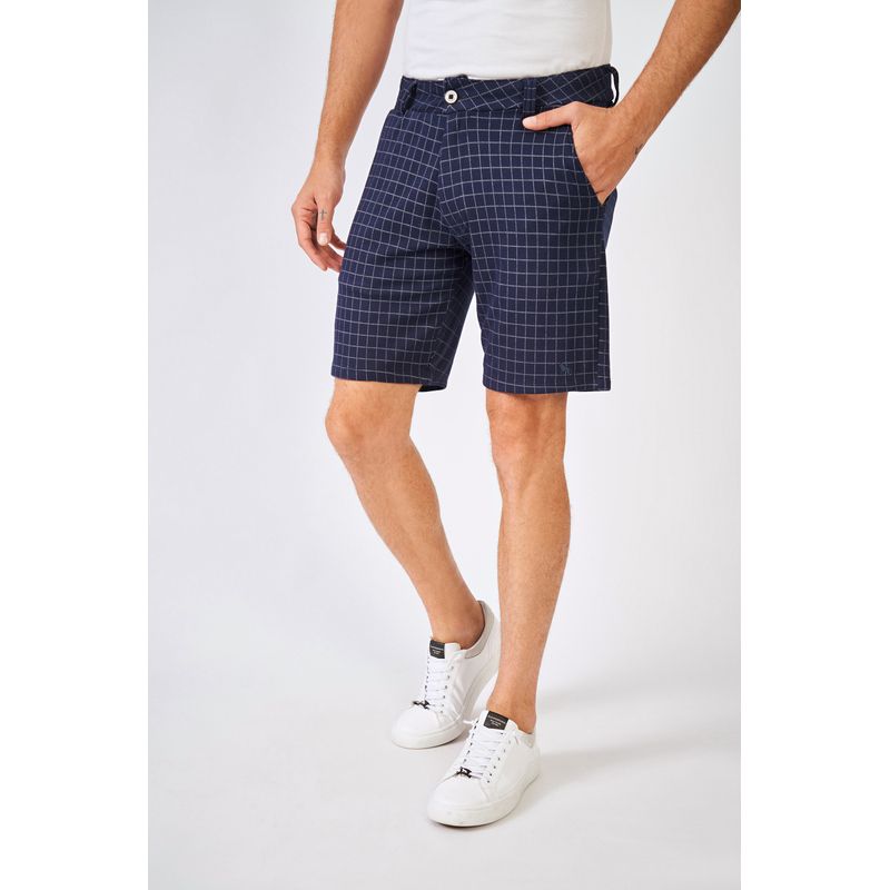 Bermuda-Quadriculada-Casual-Masculina-Acostamento-