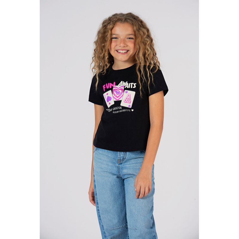 T-Shirt-Fun-Waits-Menina-Acostamento-Kids-