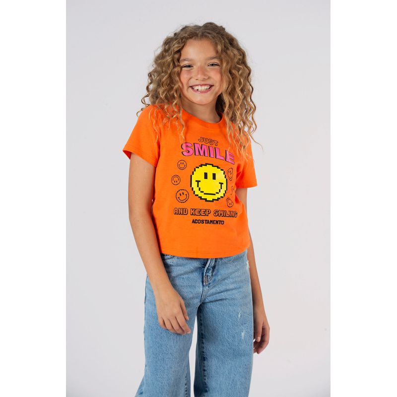 T-Shirt-Smile-Menina-Acostamento-Kids