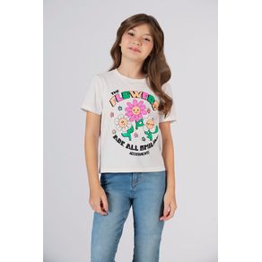 T-Shirt-Smiling-Menina-Acostamento-Kids-