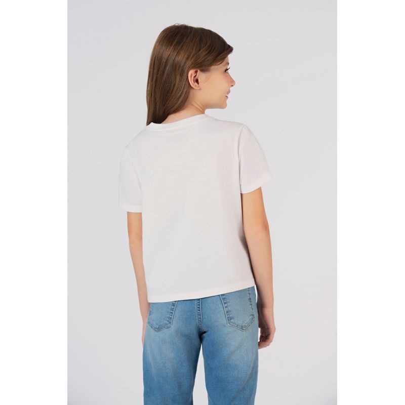 T-Shirt-Smiling-Menina-Acostamento-Kids-