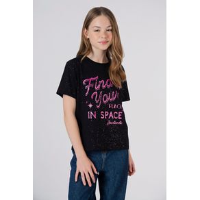 T-Shirt-In-Space-Young-Menina-Acostamento
