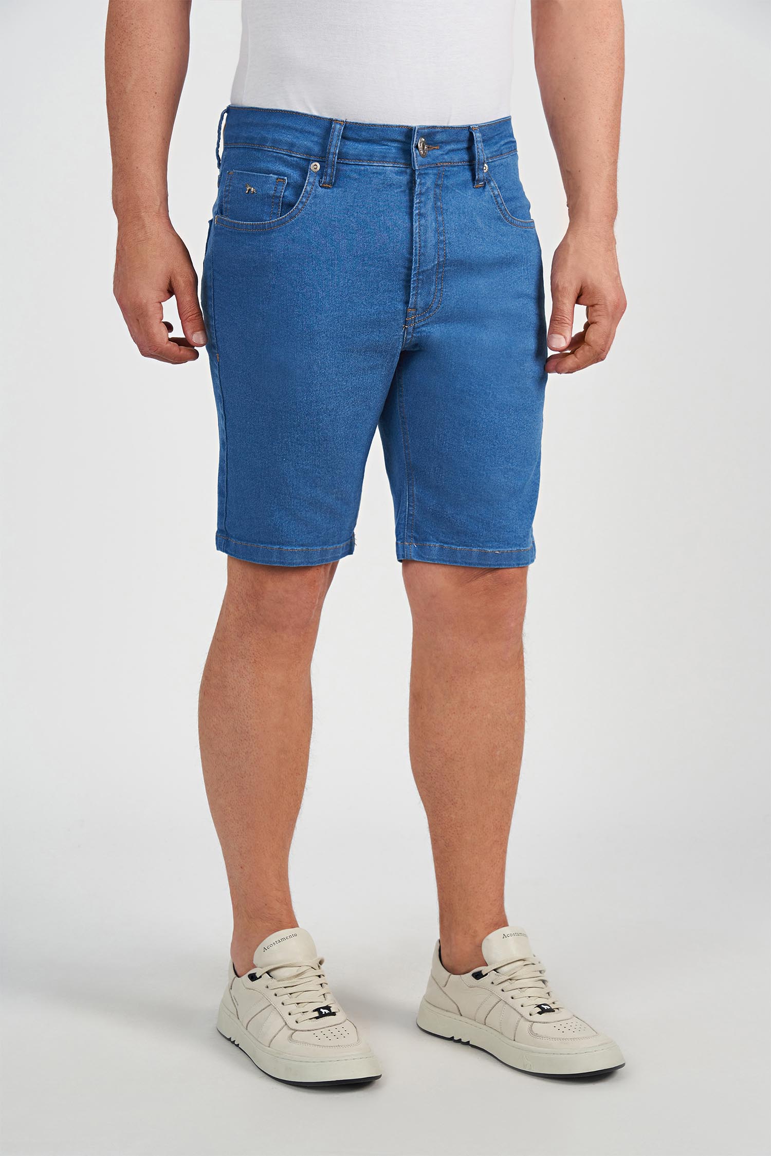 Bermuda Jeans Básica Masculina Acostamento