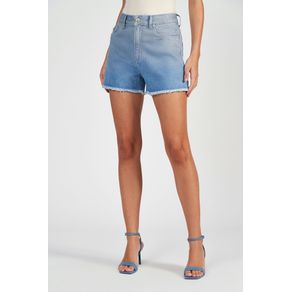 Short-Jeans-Slim-Desfiado-Feminino-Acostamento Short-Jeans-Slim-Desfiado-Feminino-Acostamento