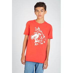 Camiseta-Wolf-Face-Young-Menino-Acostamento