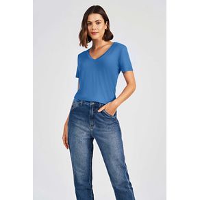 T-Shirt-Decote-V-Feminina-Acostamento T-Shirt-Decote-V-Feminina-Acostamento