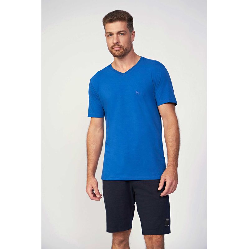 Camiseta-Casual-Gola-V-Masculina-Acostamento