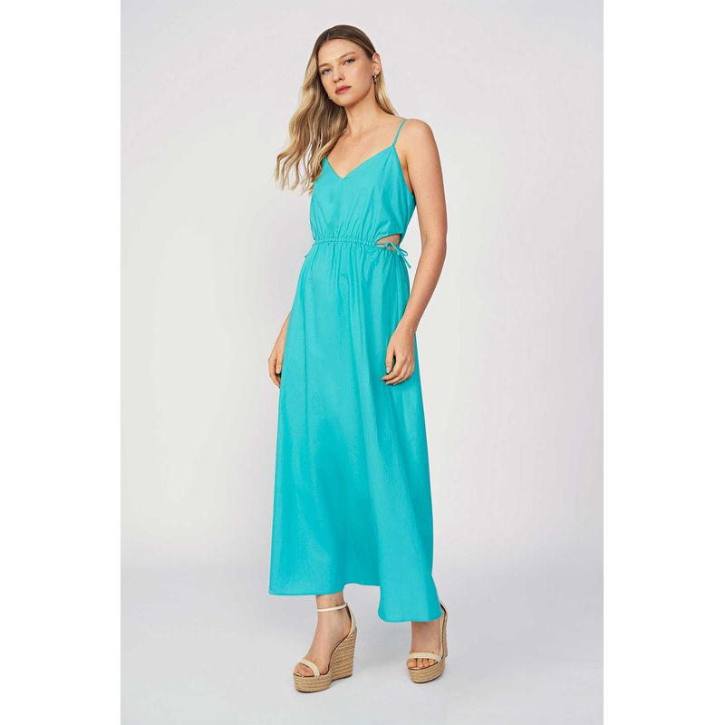 Vestido-Franzido-Amarracao-Lateral-Feminino-Acostamento