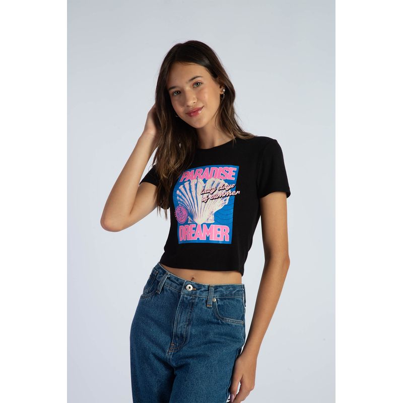 T-Shirt-Dreamer-Young-Menina-Acostamento