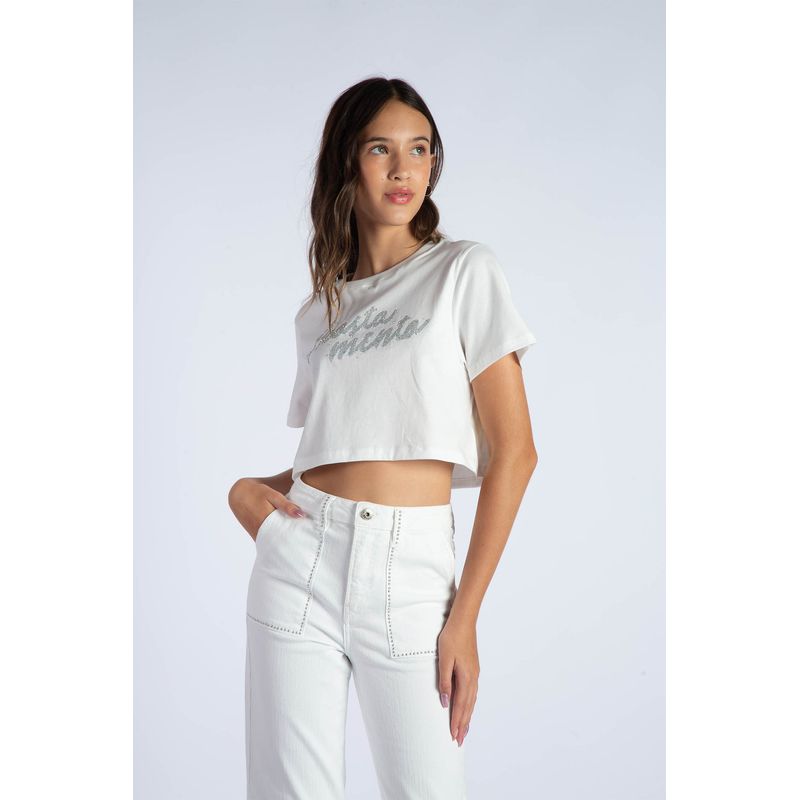 T-Shirt-Strass-Young-Menina-Acostamento