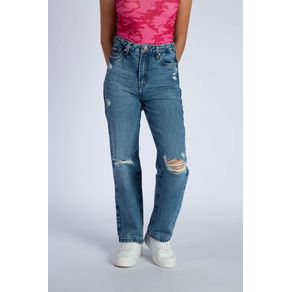 Calca-Jeans-Straight-Destroyed-Young-Menina-Acostamento