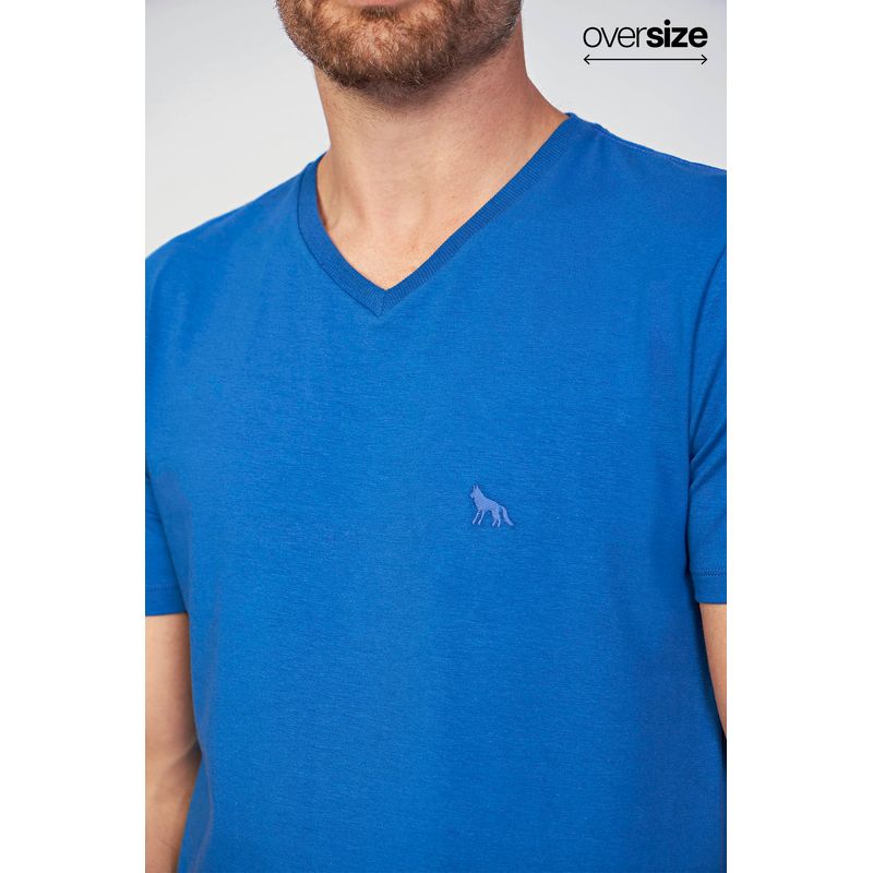 Camiseta-Casual-Gola-V-Masculina-Oversize-Acostamento