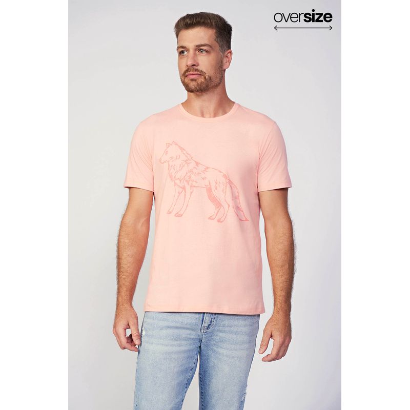 Camiseta-Lobo-Rascunho-Masculina-Oversize-Acostamento