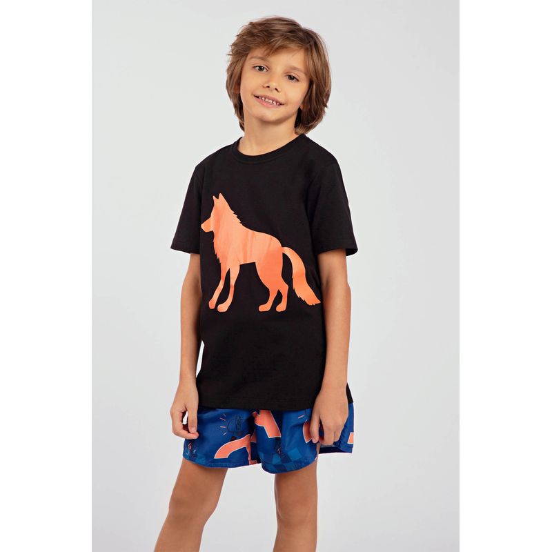 Camiseta-Lobo-Color-Menino-Acostamento-Kids