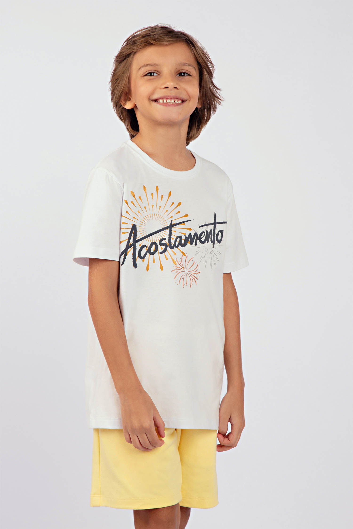 Camiseta Fireworks Menino Acostamento Kids