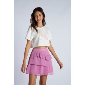 T-Shirt-Lobo-Glitter-Young-Menina-Acostamento
