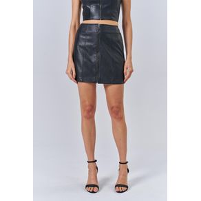 Saia-Black-PU-Ziper-Frontal-Feminina-Acostamento Saia-Black-PU-Ziper-Frontal-Feminina-Acostamento