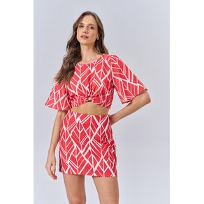 Blusa-Estampada-Manga-Curta-Feminina-Acostamento Blusa-Estampada-Manga-Curta-Feminina-Acostamento