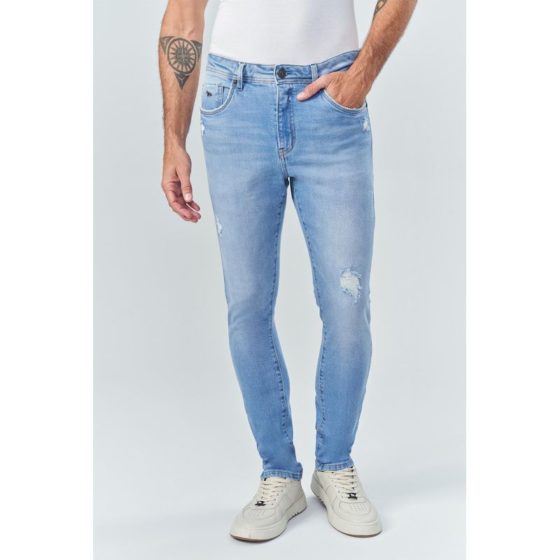 Calca-Jeans-Skinny-Destroyed-Masculina-Acostamento