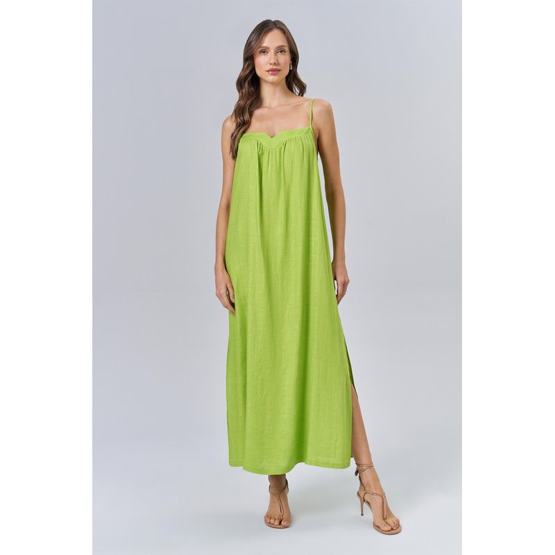 Vestido-Resort-Longo-Liso-Feminino-Acostamento