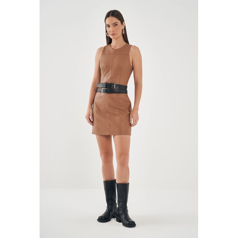 Vestido-Curto-PU-Feminino-Inblanche