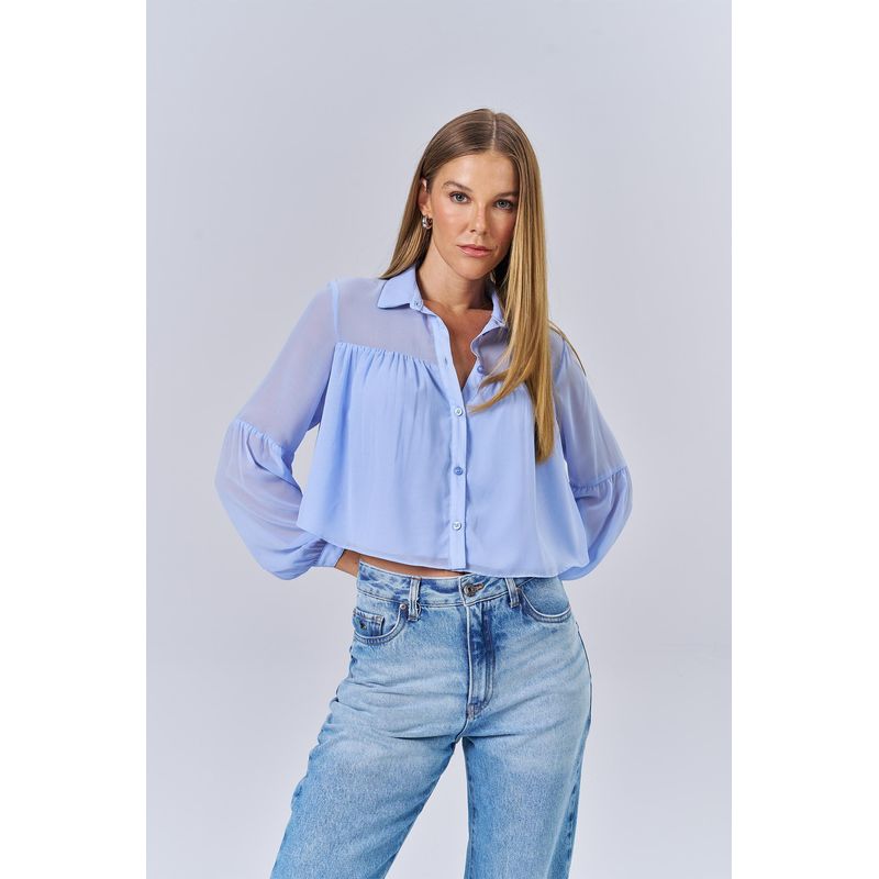 Camisa-Recorte-Franzido-Feminina-Acostamento