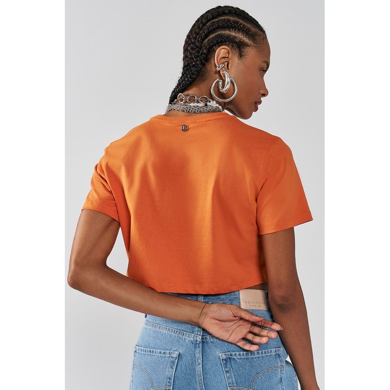 T-shirt-Copped-B-Shinny-Feminina-Inblanche