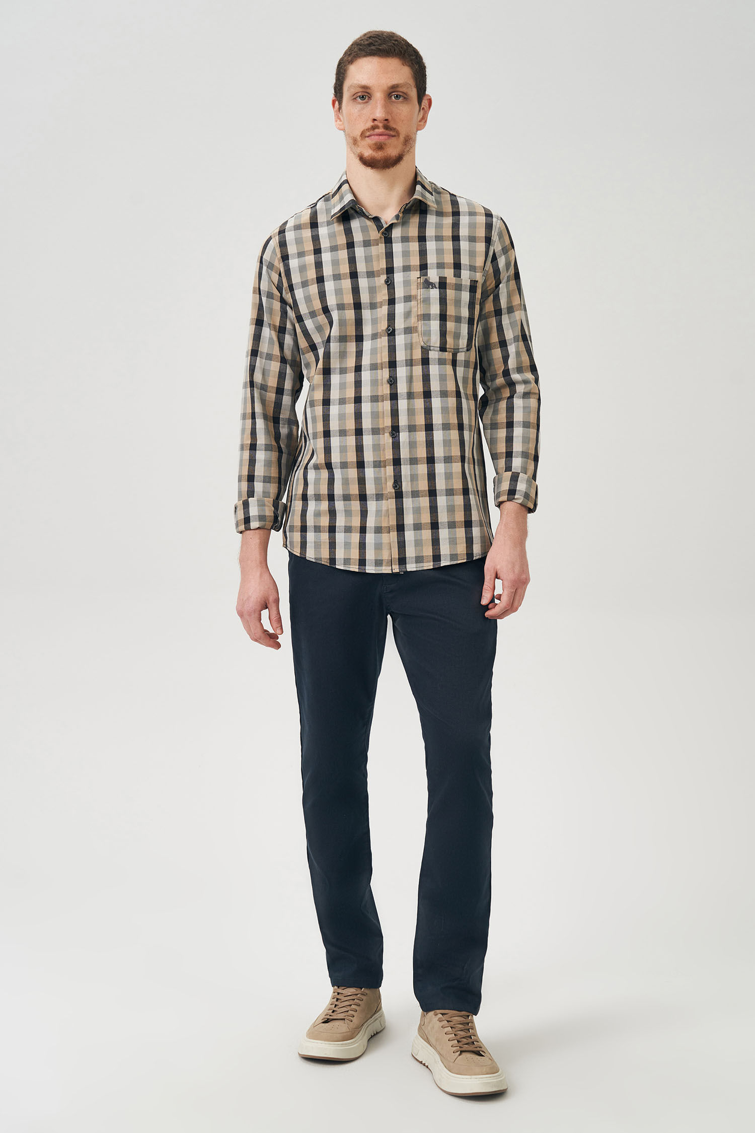 Camisa Xadrez com Bolso Masculina Acostamento