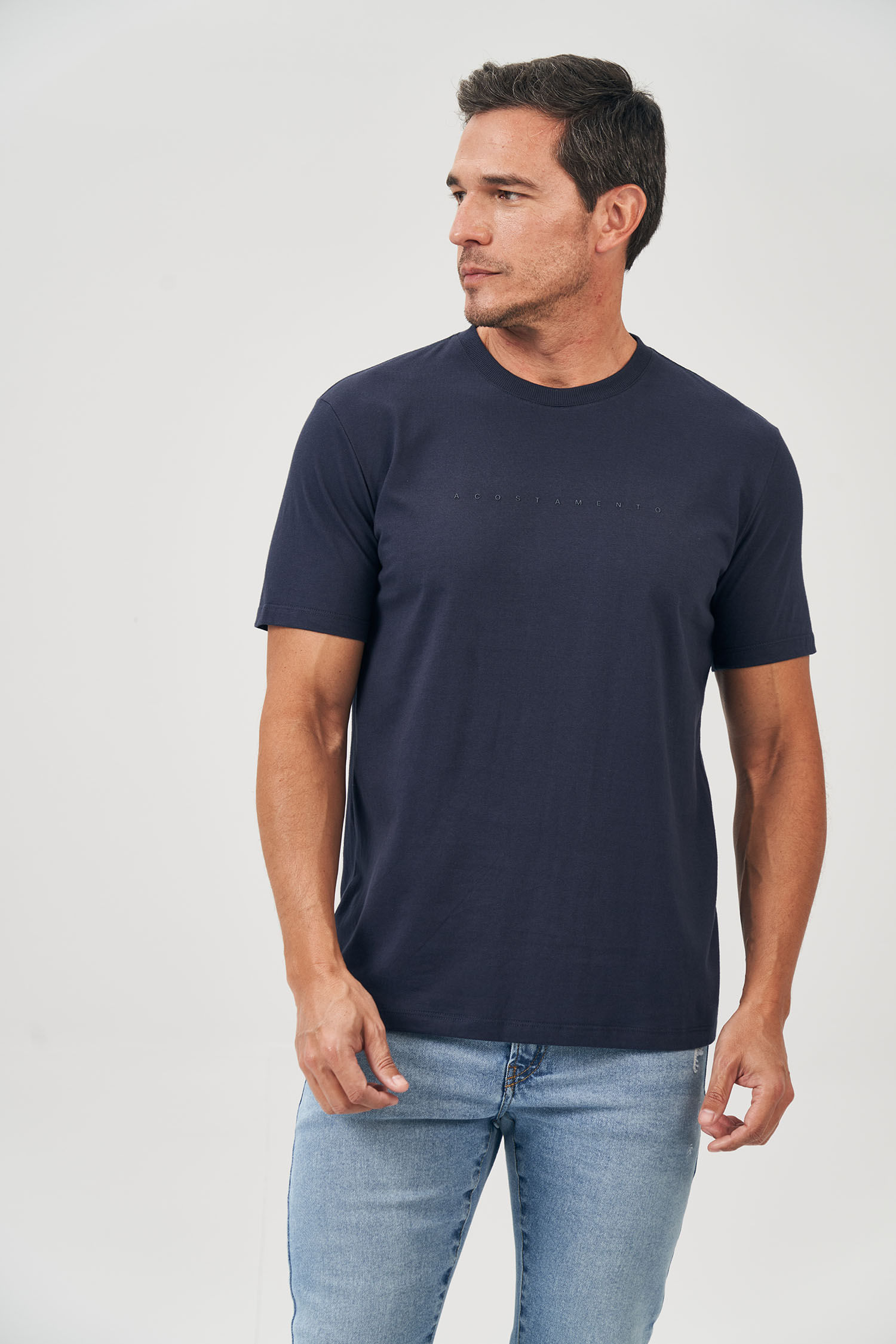 Camiseta Lettering Minimalista Masculina Acostamento