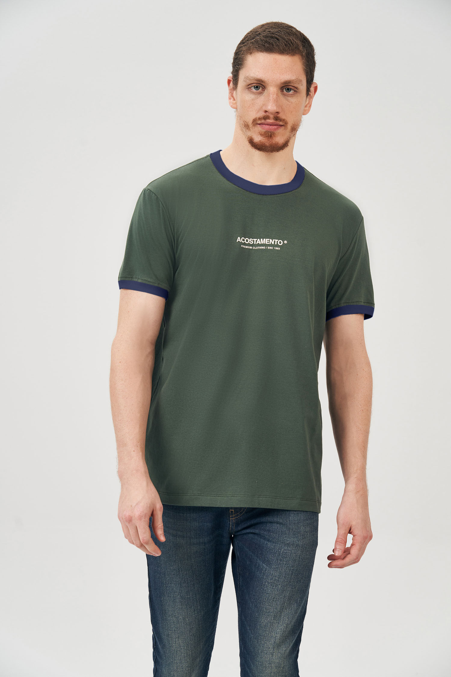 Camiseta Contraste Masculina Acostamento