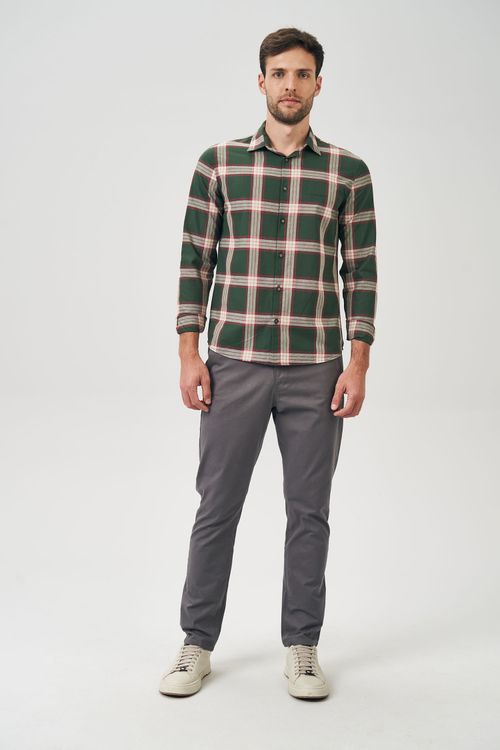 Camisa Xadrez com Bolso Masculina Oversize Acostamento - Acostamento