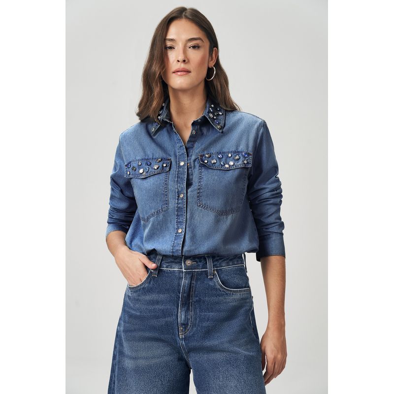 Camisa-Jeans-Pedraria-Feminina-Acostamento