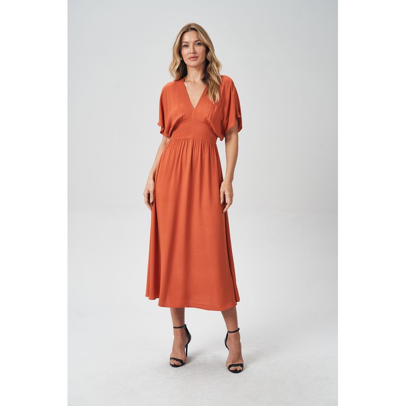 Vestido-Midi-Acinturado-Feminino-Acostamento