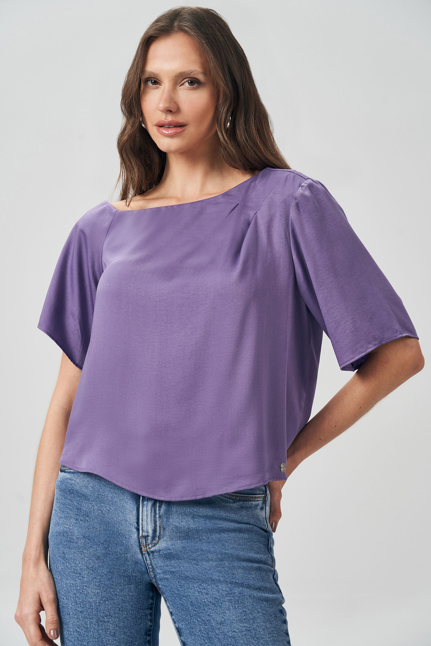 Blusa Com Prega Feminina Acostamento