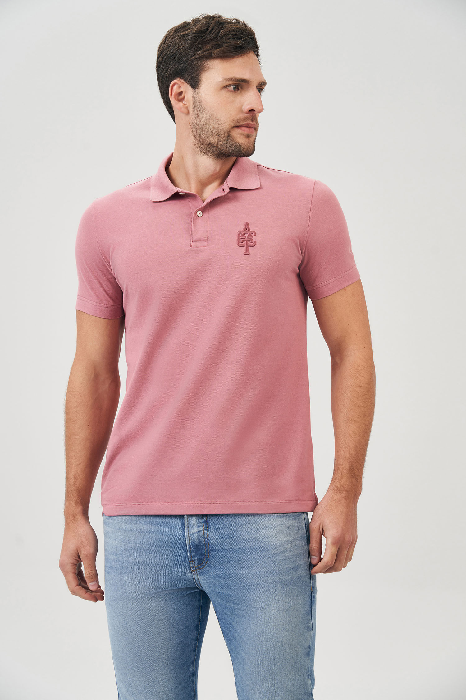 Polo Bordado Over Masculina Acostamento