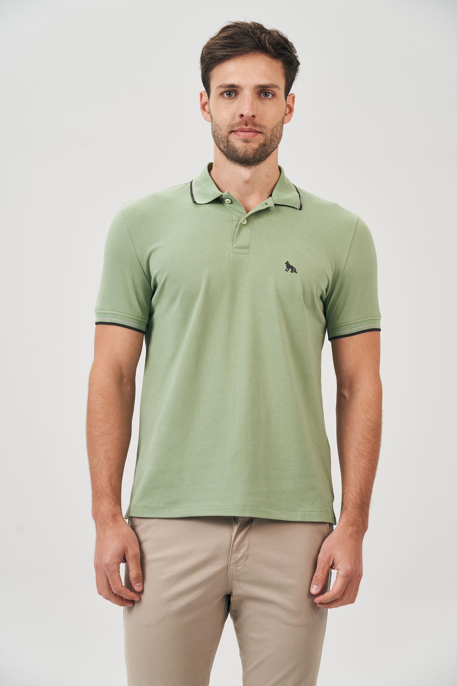 Polo Piquet Gola Line Masculina Acostamento