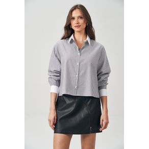 Camisa-Listrada-Feminina-Acostamento Camisa-Listrada-Feminina-Acostamento