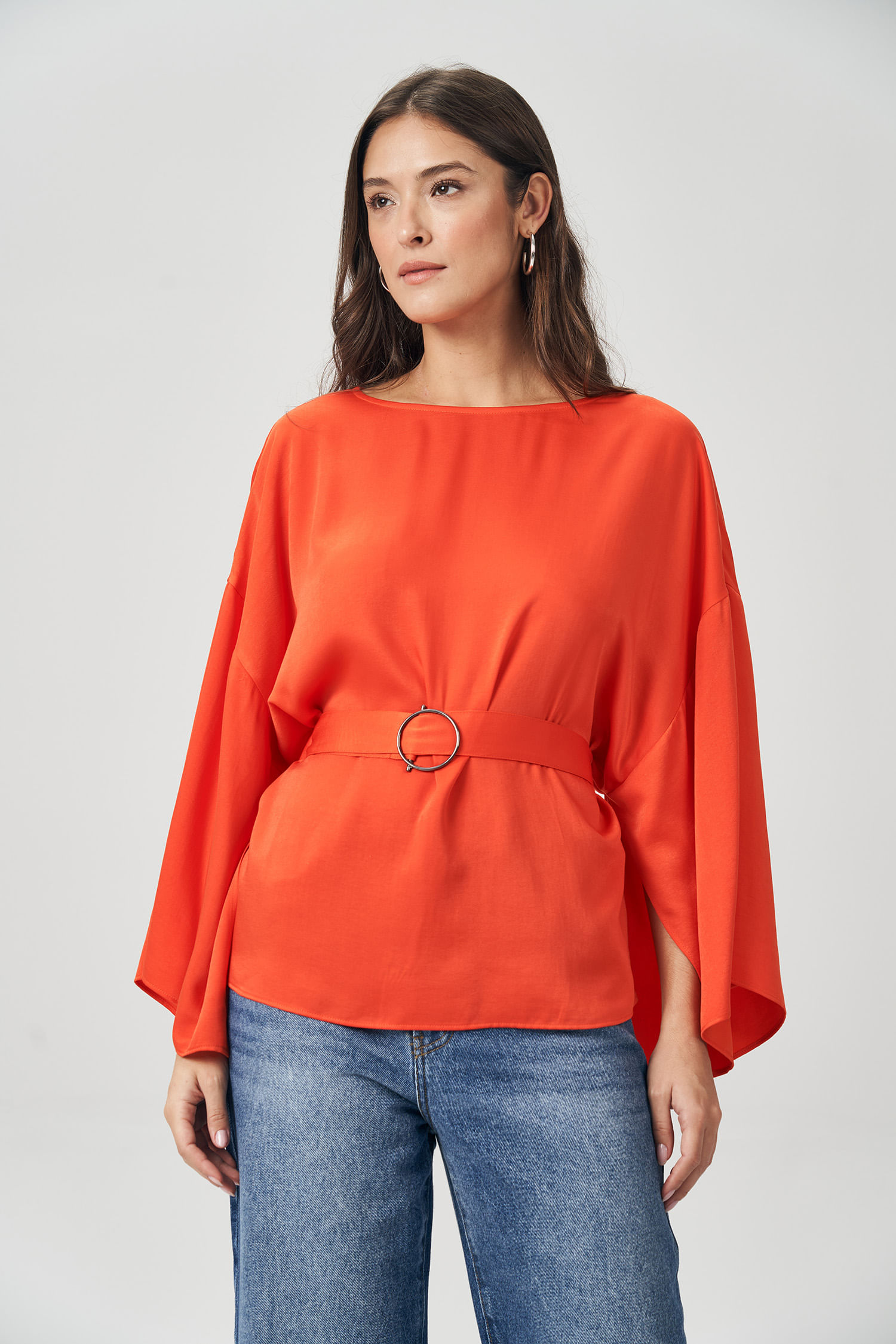 Blusa Manga Fluída Feminina Acostamento